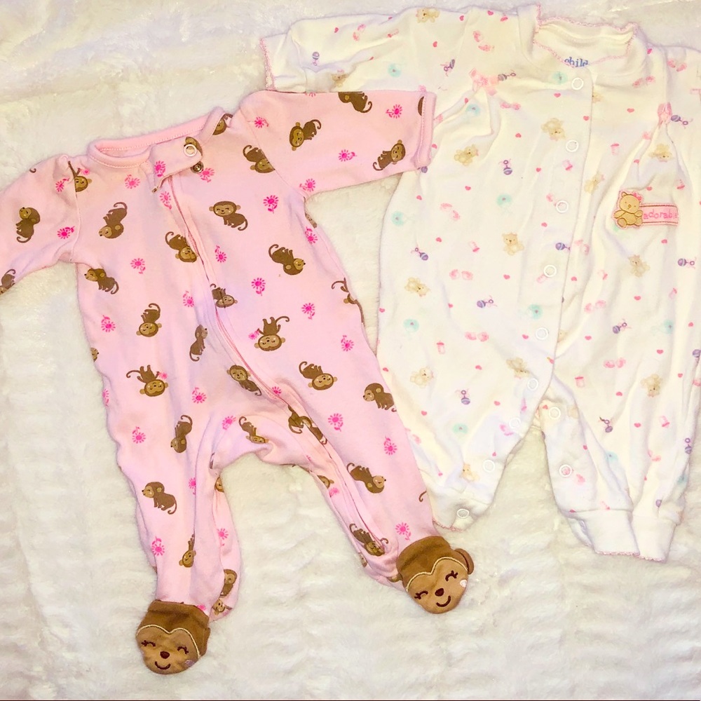 Two Baby Girls Carter’s Sleep/Play